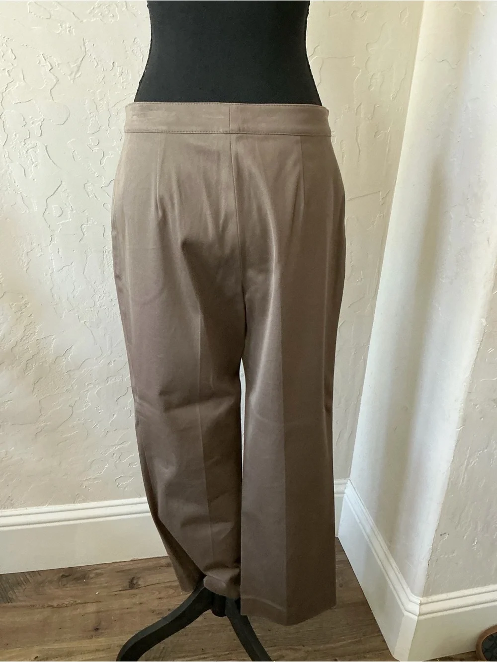 St. John Taupe Straight-Leg Chinos